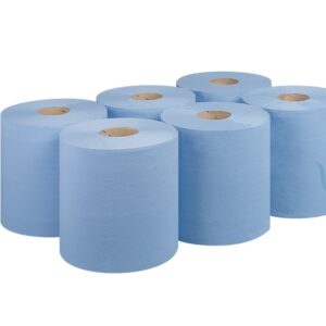 Blue Centrefeed Paper Towel – 2 Ply Embossed - 100m